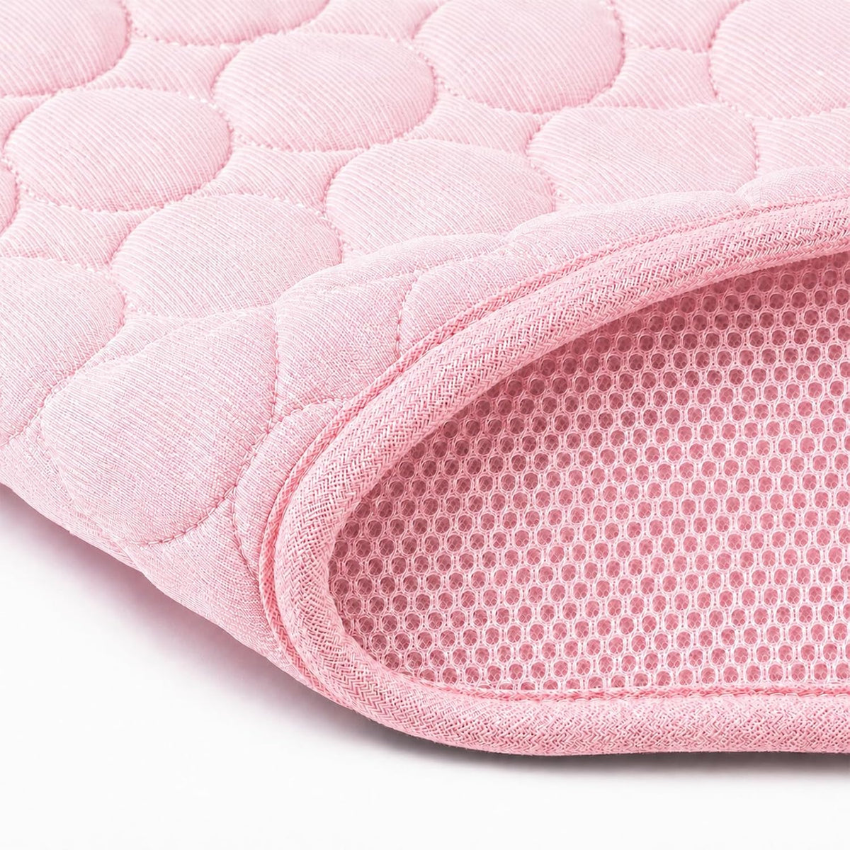 Doggykingdom Cooling Mat for Dogs – Ice Silk Self-Cooling Pet Pad for Dogs & Cats, Breathable Washable Cooling Pad for Crate, Kennel, Car & Floor, Summer Sleeping Mat, No Water Needed, Pink, Medium
