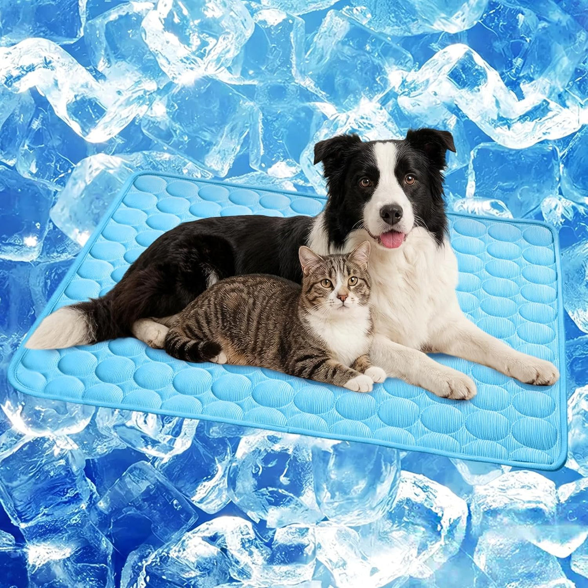 SISROL Arc-Chill Pet Cooling Mat for Dogs Cats, Washable Non-Slip Pad