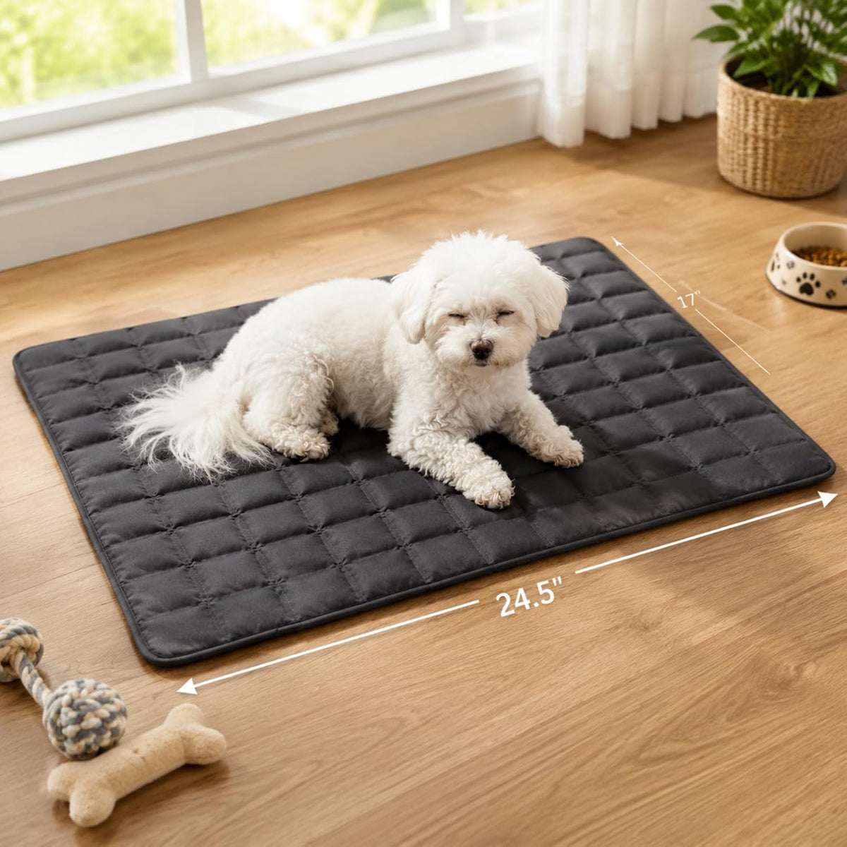 WORLD-BIO Cooling Mat for Dogs, Cooling Gel Pad for Dogs & Cats, Non-Toxic, Ice Cell Mat for Home/Car/Travel, 17 X 24.5 Inches
