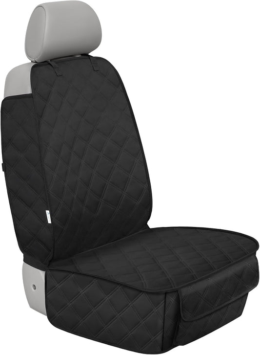 Front Seat Cover for Dogs with Side Flaps, Heavy Duty 900D Waterproof Seat Protector, Protects from Dirt & Scratches, for Pets & Daily Use, Fits Cars SUV Trucks Minivans (1-Pack)
