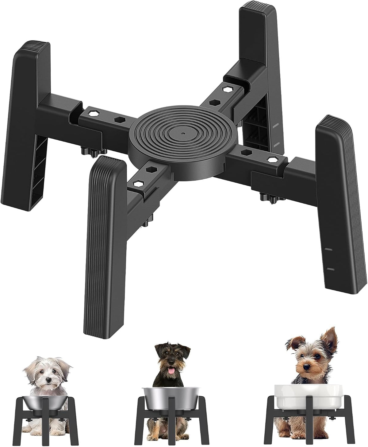 CZPET Dog Bowl Stand with Adjustable Width [Stand Only]