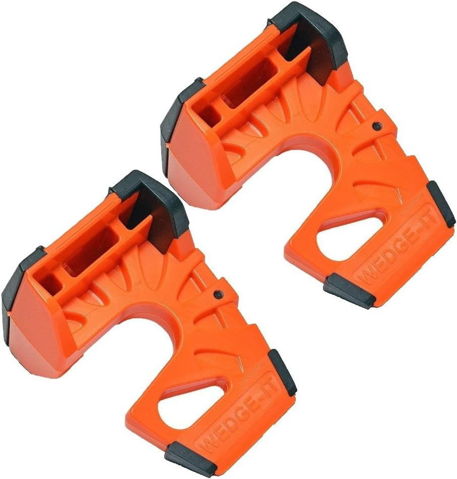 Wedge-It - the Ultimate Door Stop - Orange - TWO PACK
