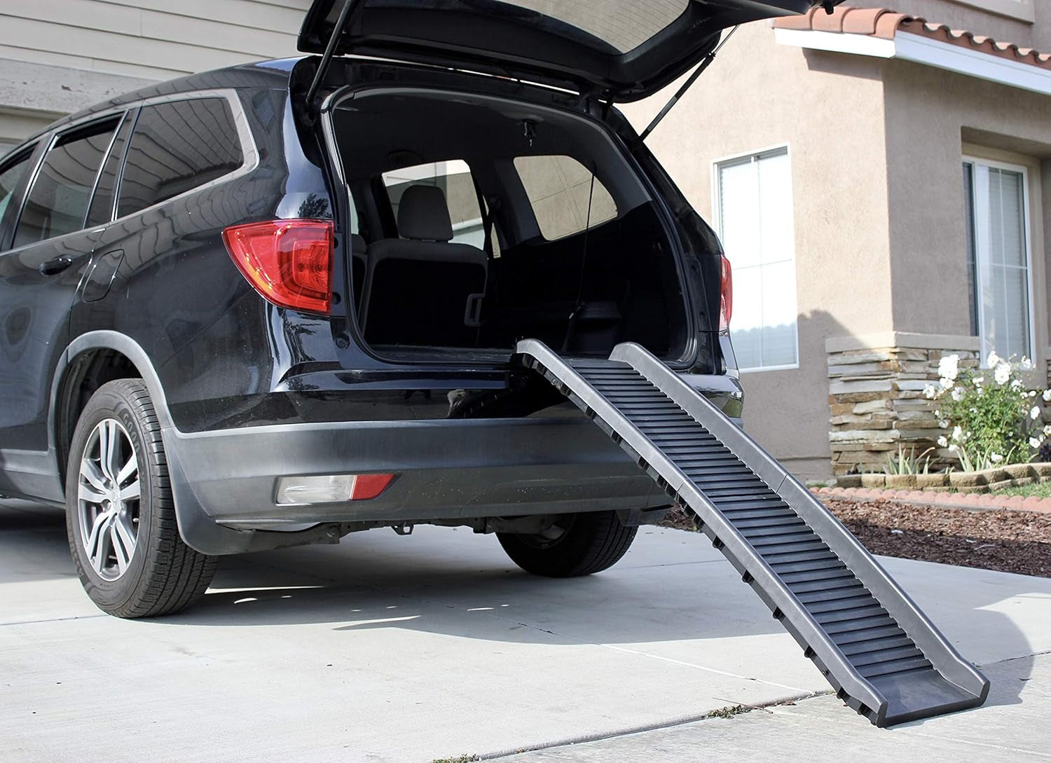 Pawstep 61" Folding Pet Ramp, Portable Dog Ramp for Cars, Suvs, Beds & Couches, Lightweight PP Construction, Textured Surface, Optional Carpet for Added Traction, 165 Lb Capacity (50524)