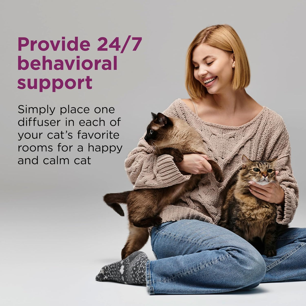 Comfort Zone Muli Cat Calming 3 Room Value Kit, 3 Diffusers & 6 Refills