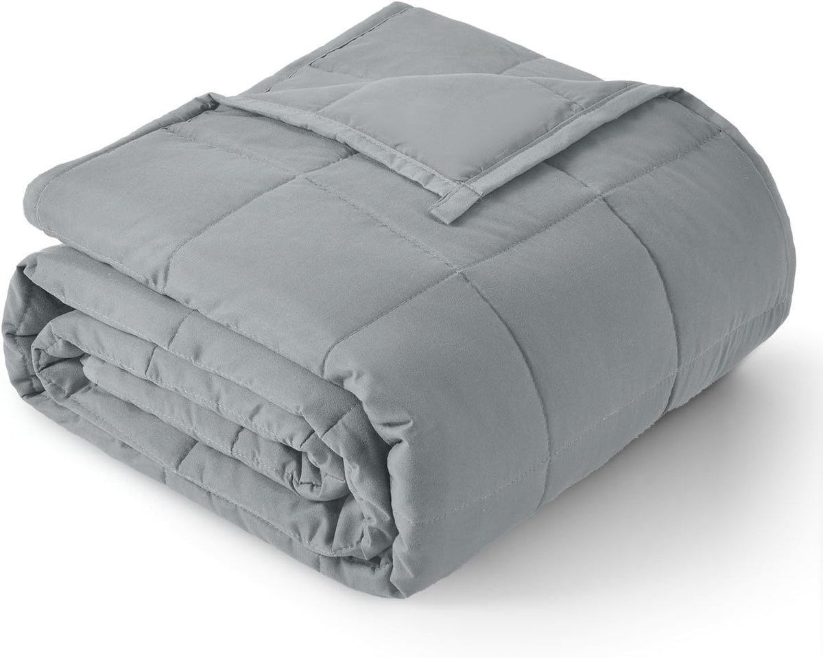 Topblan Cooling Weighted Blanket for Adults, 12 Lbs 48 X 72 Twin Size Bed