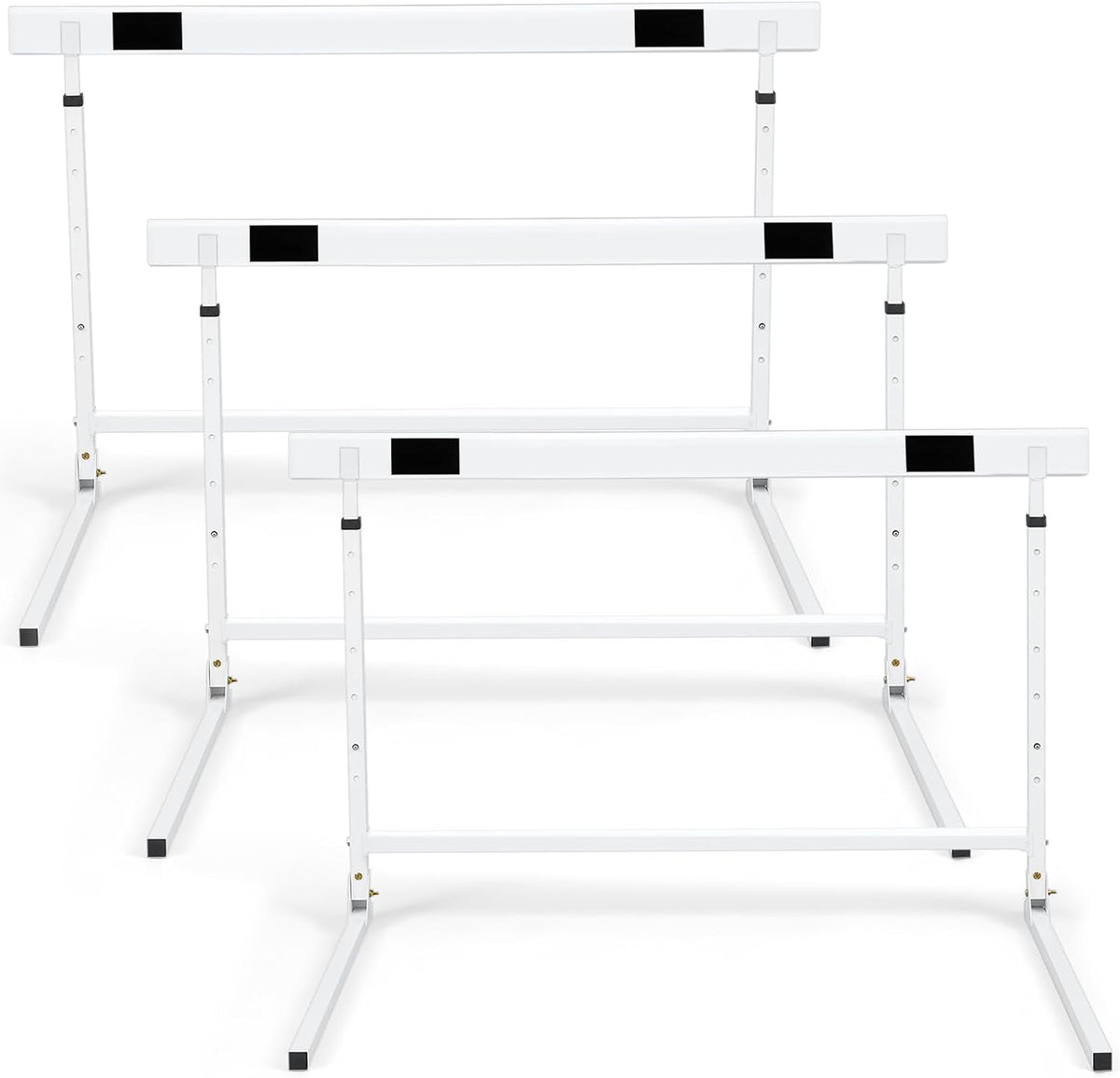 Seenelling Adjustable Height Hurdles from 27 to 42 Inch Foldable Track and Field Equipment Jumping Speed and Agility Training Hurdle for Track Soccer Athletic Basketball Courses Drills