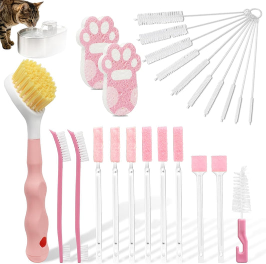 Pet Water Fountain Cleaning Kit, Multi Size Pet Water Fountain Cleaner Brush Set, Cat Dog Fountain Pump Tube Pipe Cleaner Brushes