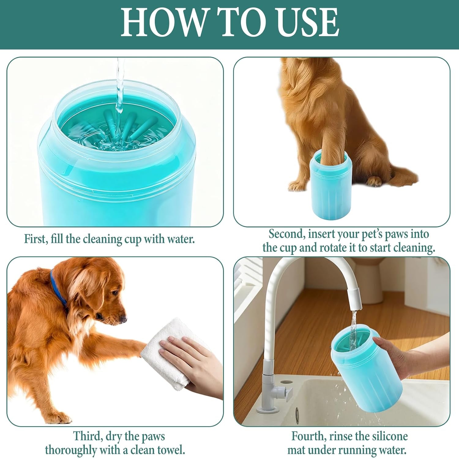 Dog Paw Cleaner for Dogs,Dog Paw Washer Cat Foot Washer Feet Cleaner Medium