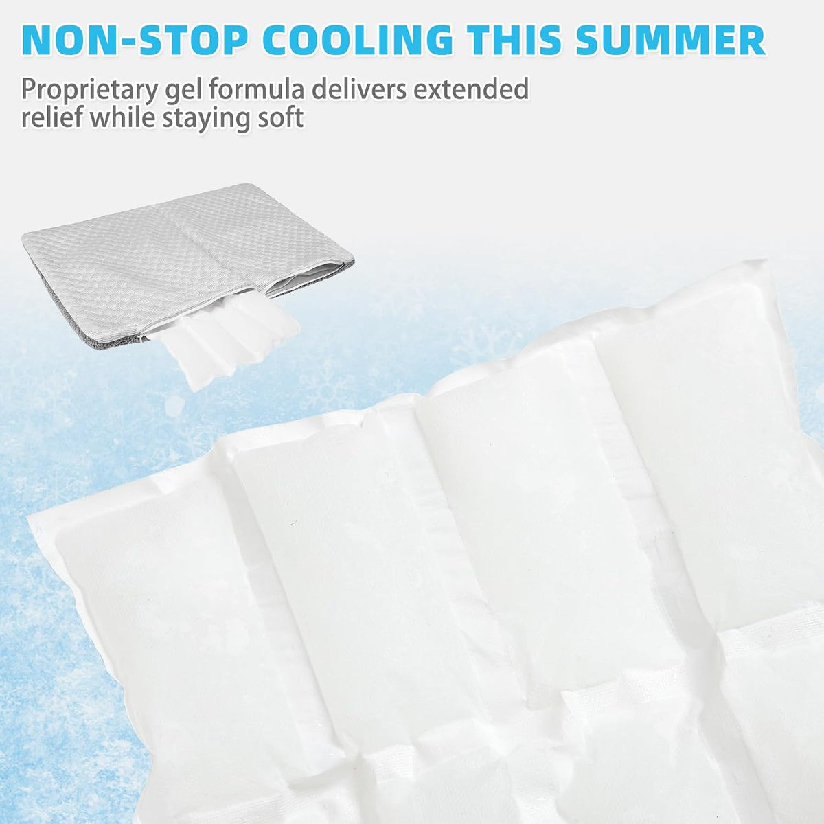 Cat Cooling Mat, Cooling Pad for Dogs Cats with Ice Gel Bag to Stay Clod Longer, Two Sided Soft Kitten Sleeping Bed for Summer, Washable for Crate Kennel, Arc-Chill Cool Fiber Q-MAX >0.45, 16.5X26"