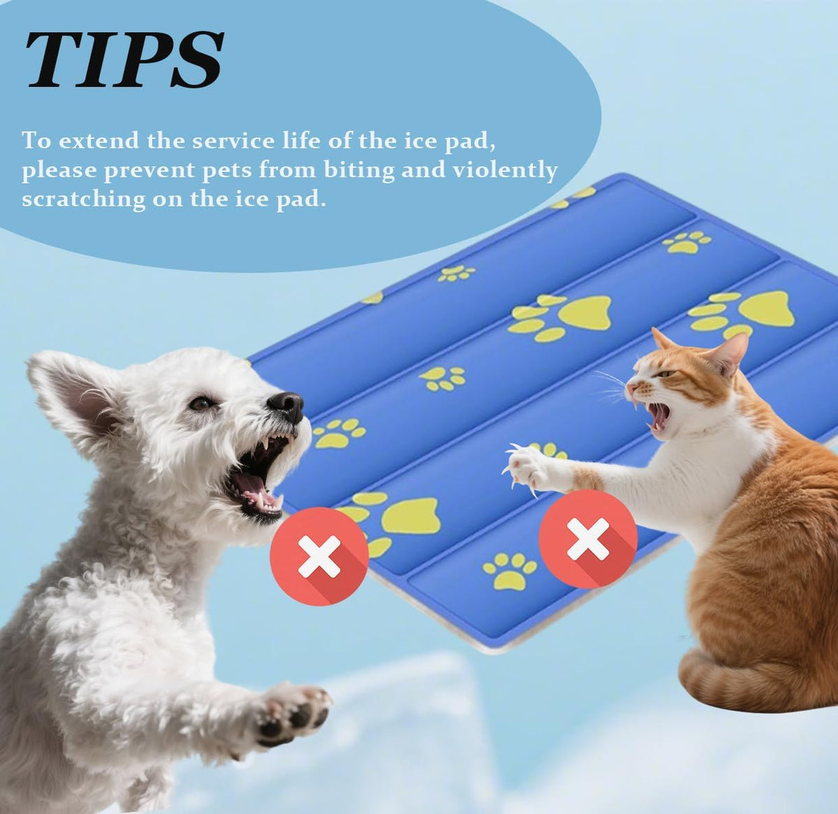Cooling Dog Bed, Premium Pet Cooling Mat Waterproof & Scratch-Resistant, Non-Slip Summer Essential for Dogs Cats, Foldable Cooling Pad for Indoor Outdoor Travel(S 20''*16'')