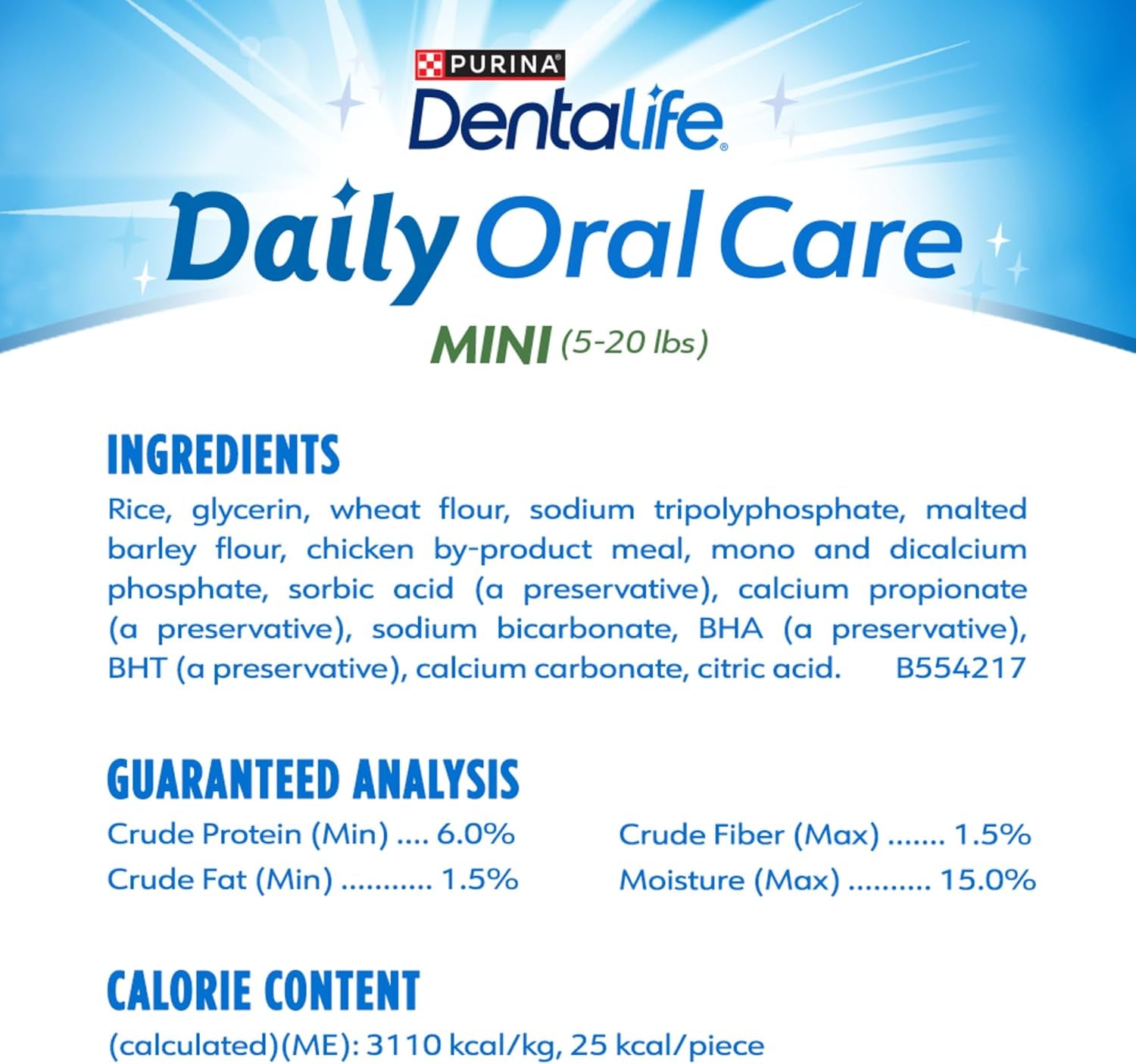 Dentalife Daily Oral Care Dog Treats for Small Dogs 5-20 Lbs., Chewy Dental Treat to Freshen Breath and Fight Tartar, Chicken Flavor, 14.7 Oz. Each, 45 Chews Each/90 Total Chews - 45 Ct. Pouch
