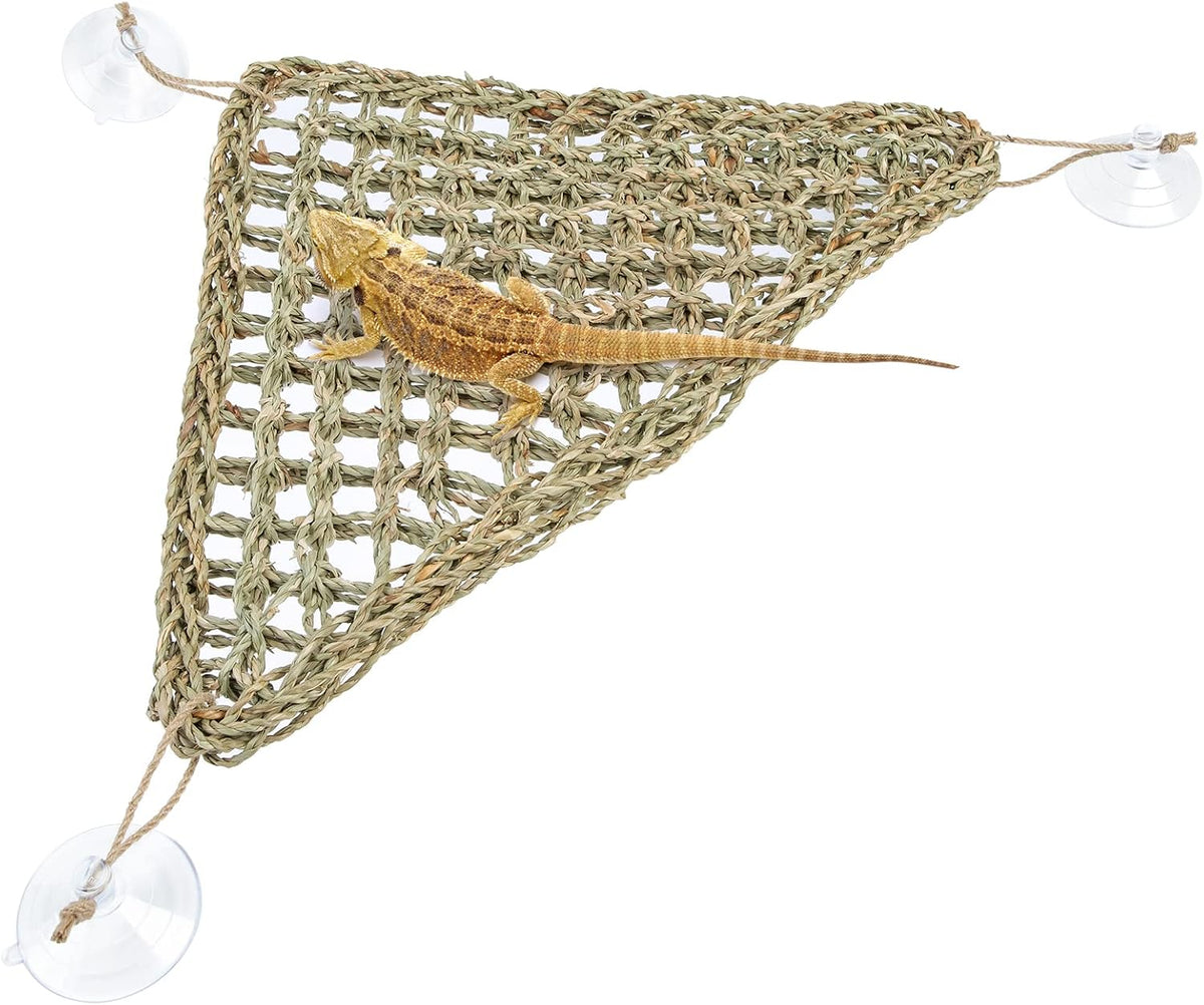 Niteangel Bearded Dragon Seagrass Hammock: Triangle 17'' X 12.5''
