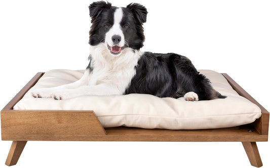 PETMAKER Elevated Dog Bed for Medium to Large Pets, Natural, 36” X 29.5”