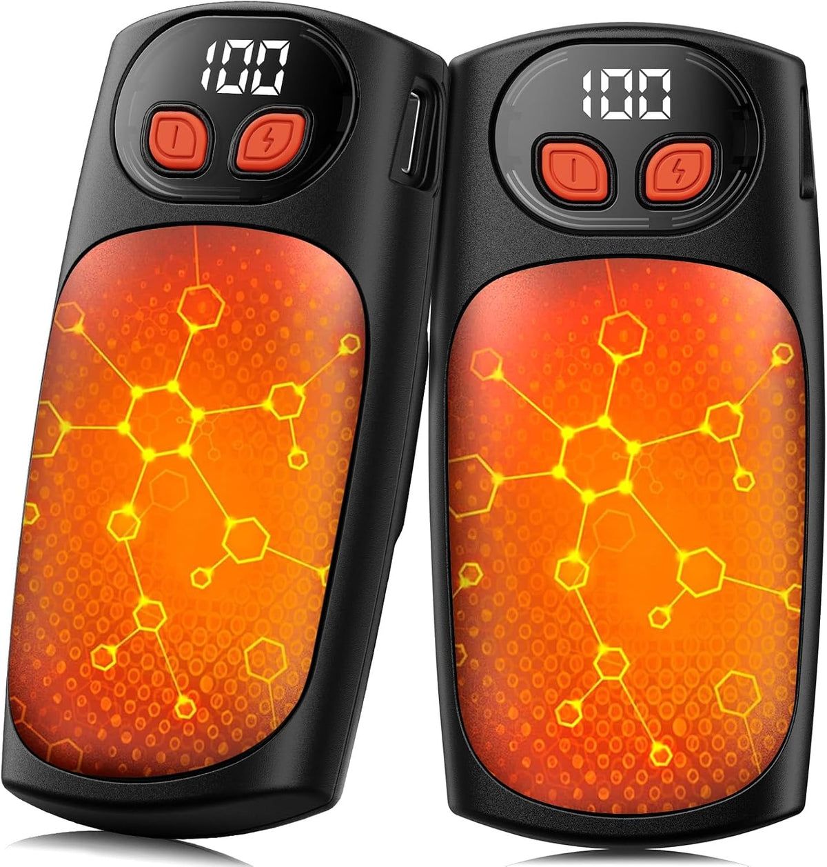 Hand Warmers Rechargeable 2Pack,Ai Electric Hand Warmers 20Hrs Long Safe Heat,Max 131℉, with LED Display,Portable Pocket Heater for Skiing,Raynauds, Hunting Essentials,Gifts for Christmas,Men Women