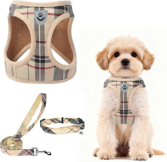 PUPTECK Dog Harness, Collar and Leash Set No Pull for Small Medium Sized
