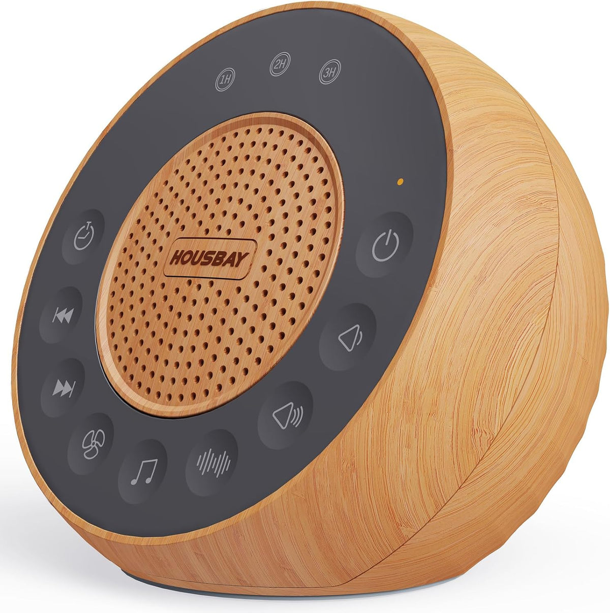 Housbay White Noise Machine with 31 Soothing Sounds, 5W Loud Stereo Sound, Auto-Off Timer, Adjustable Volume, Sleep Sound Machine for Baby, Kid, Adult -Wood Grain