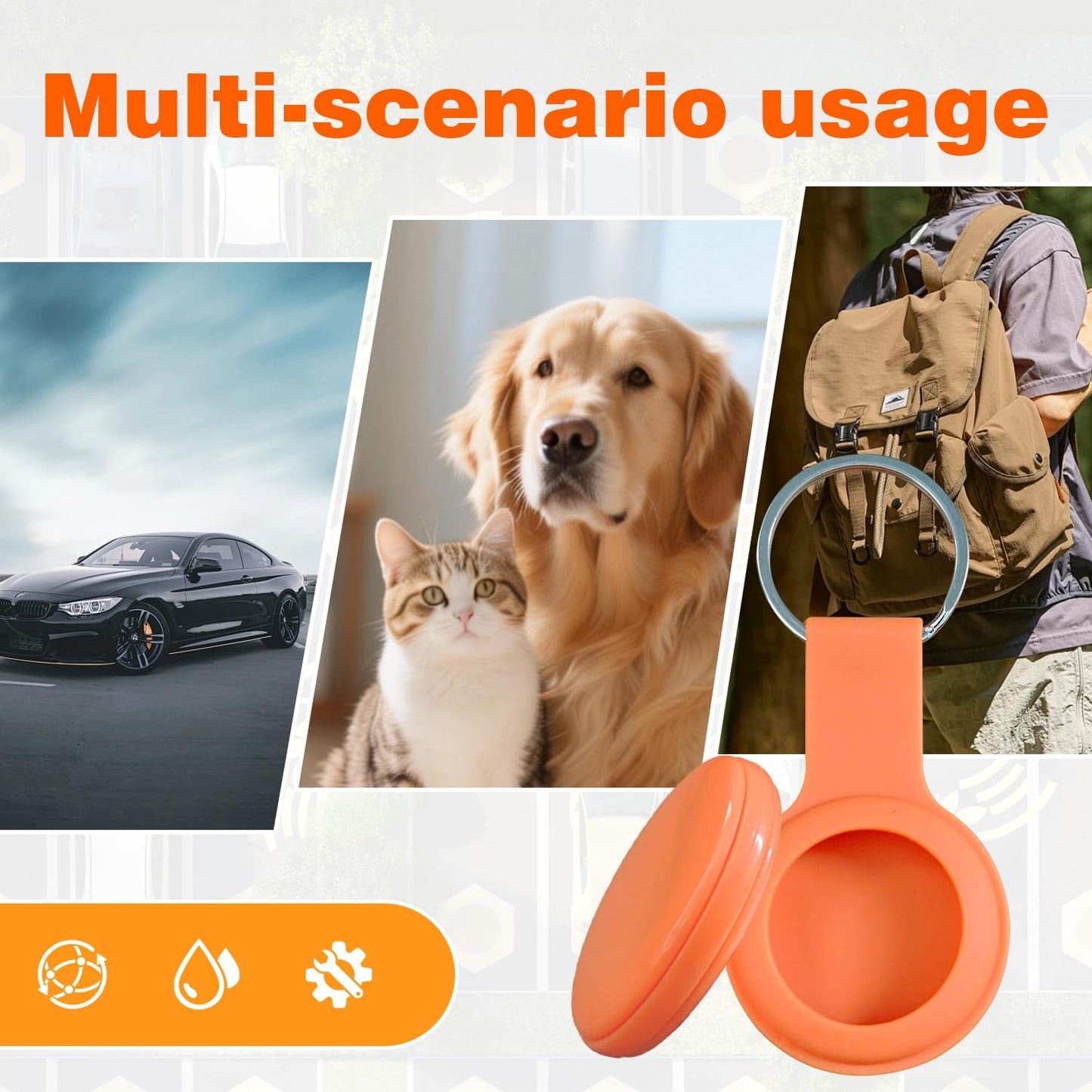 Pet GPS Tracker for Cats & Dogs – No Monthly Fee, No SIM Required, Real-Time Location Tracking – Smart Collar Compatible with Android & Ios – Ideal for Dogs, Cats, Kittens & Small Pets