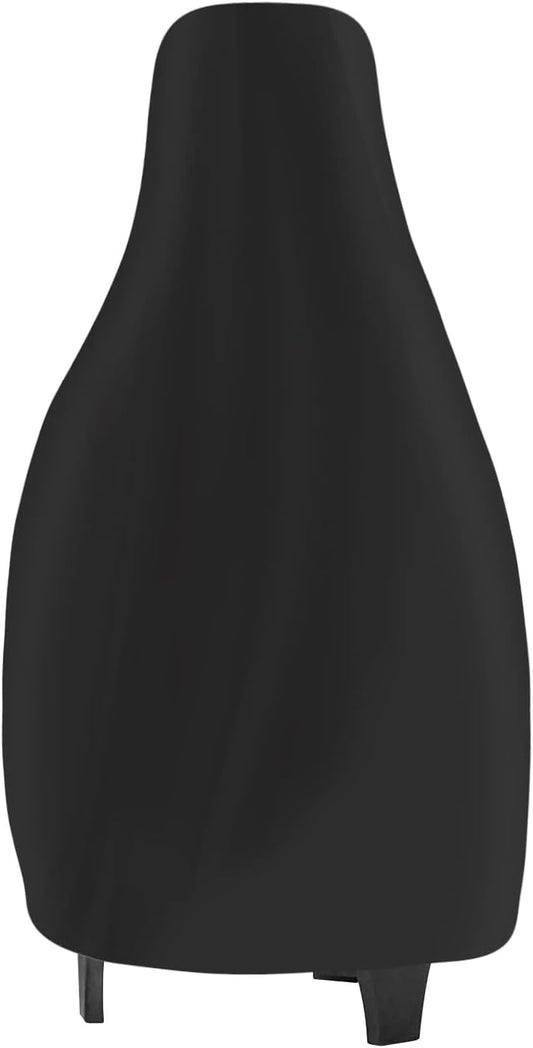 Chiminea Cover Outdoor Waterproof Chiminea Fire Pit Cover Heavy Duty Durable Chimineas Protection Cover with Drawstring (Black, 24D X 48H In)