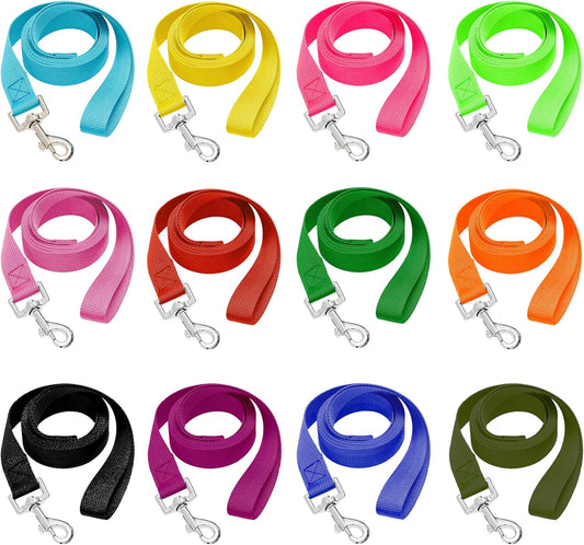 12 Pack Bulk Dog Leashes, 6FT Pet Lead Leash with Swivel Hook