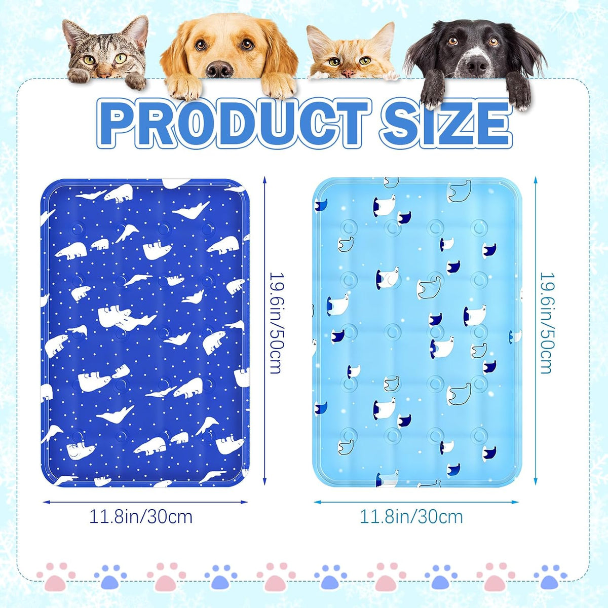 2Pcs Dog Stroller Cooling Mat for Pet Stroller Outdoor Pet Cooling Mat Waterproof Cooling Pad for Small Cat Puppy,Colorful
