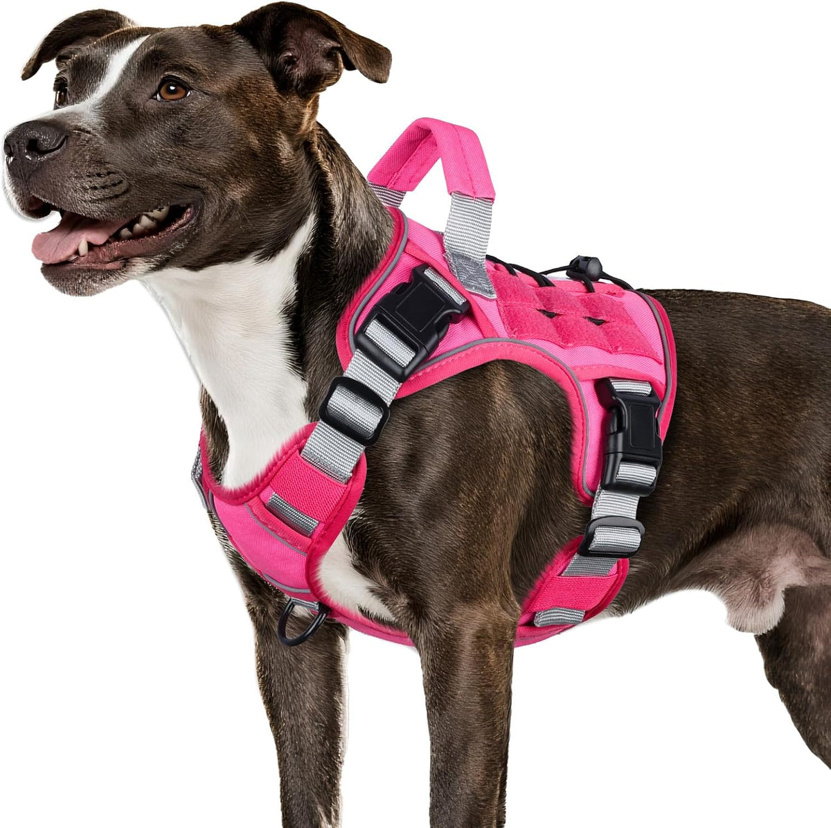 Pink Tactical Dog Harness for Medium Size Dogs,No Pull Dog Harness
