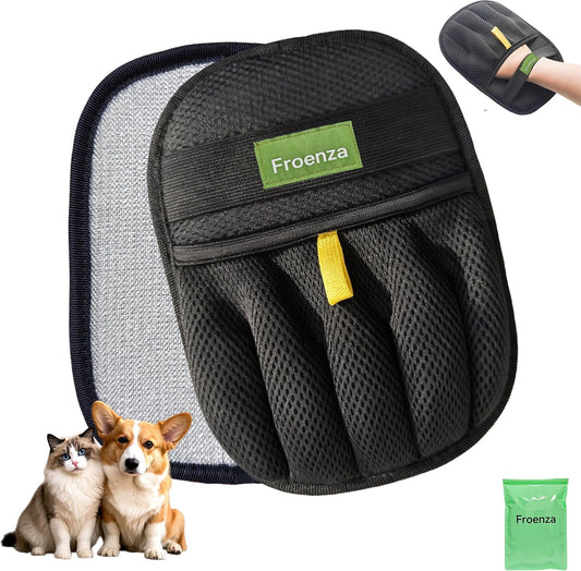 Pet Hair Removal Glove for Dogs & Cats- Upgraded 10Mm Thickened Electrostatic Magic Brush- Pet Hair Remover Glove for Couch, Furniture, Clothes, Car & Carpet, Reusable Pet Hair Removal Tool