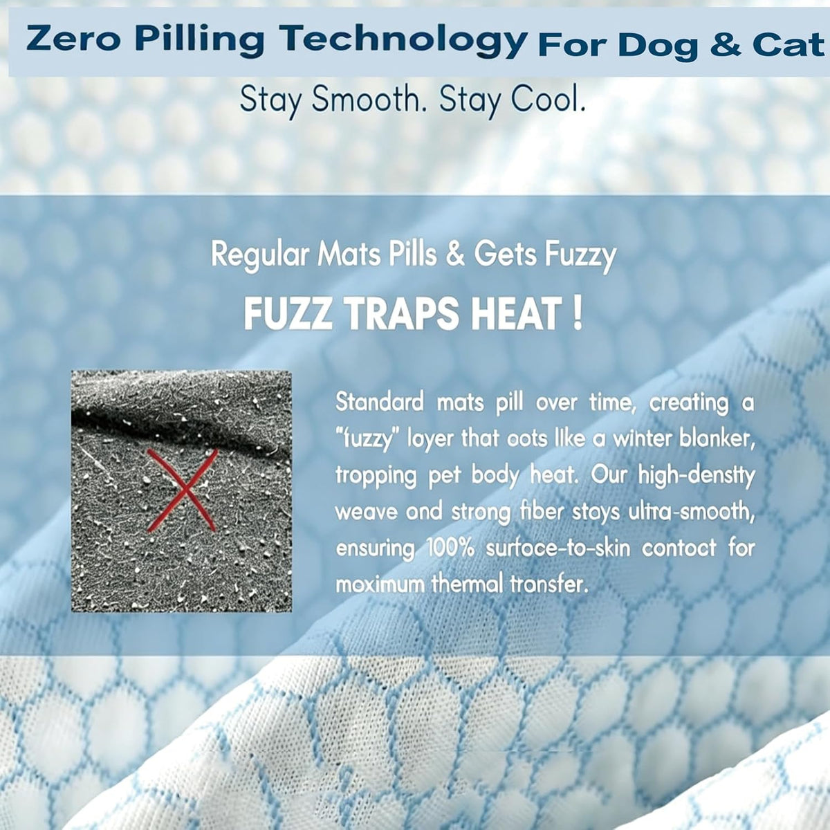 YOFANG Dog Cooling Mat 40"X28",2-In-1 Self Cool & Warm Dog Blanket