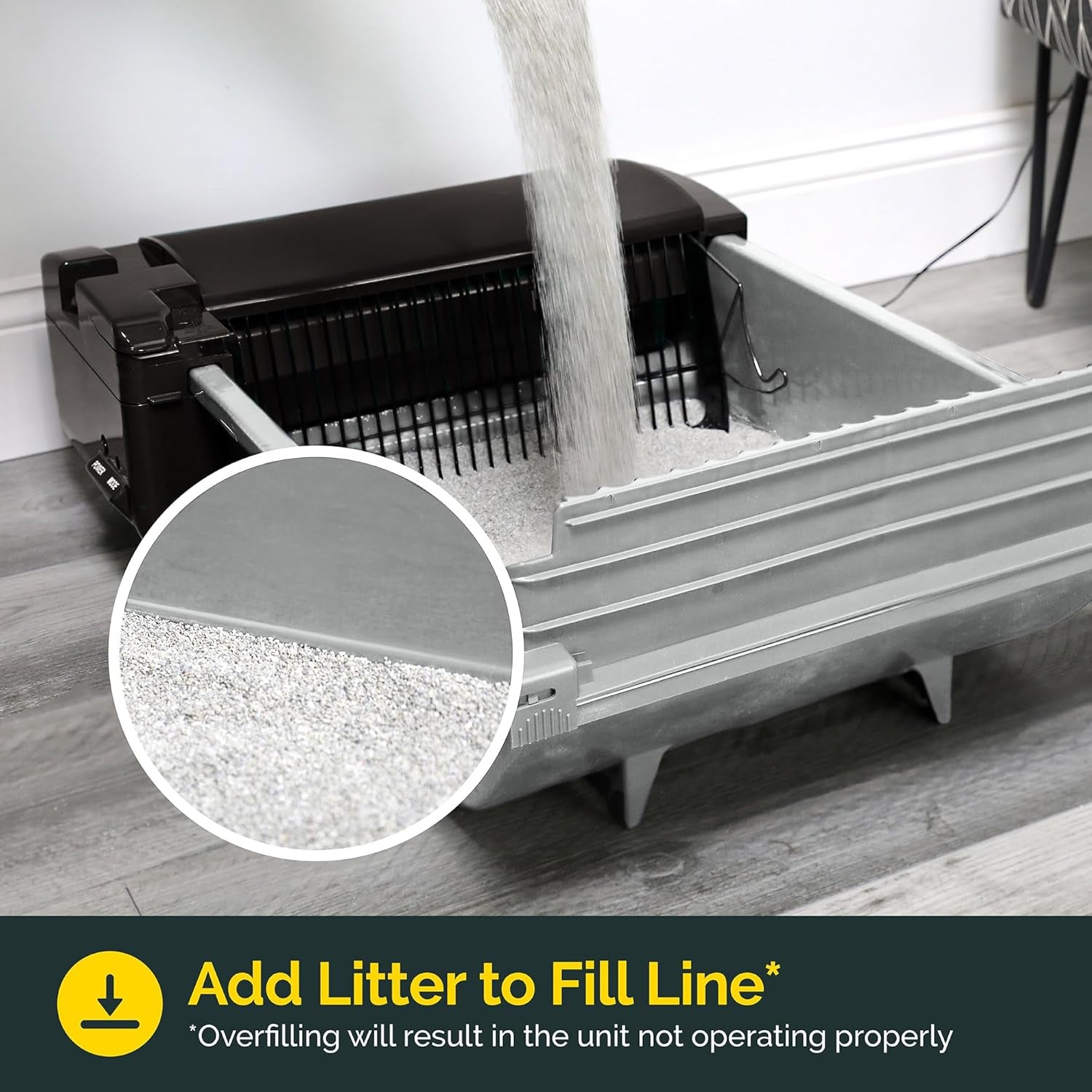 Pet Zone Semi - Self Cleaning Semi Automatic Cat Litter Box - Smart Scoop Cat Litter Box with 6 Bags & Carbon Filter for up to Two Cats 6-16 Pounds