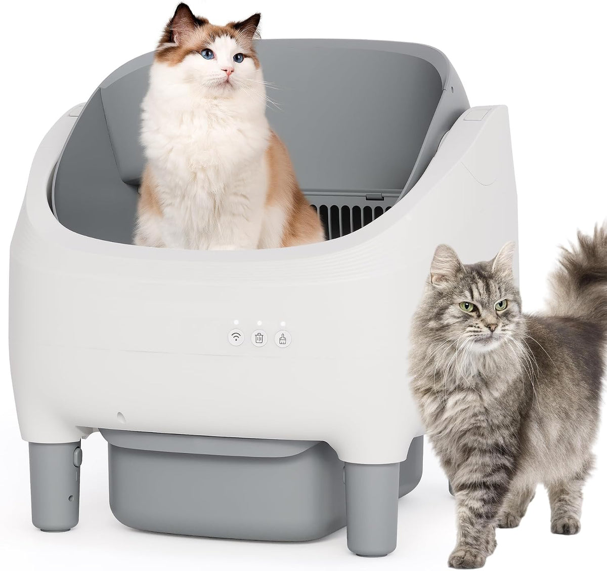 Self Cleaning Litter Box for Multiple Cats, Smart Automatic Litter Box