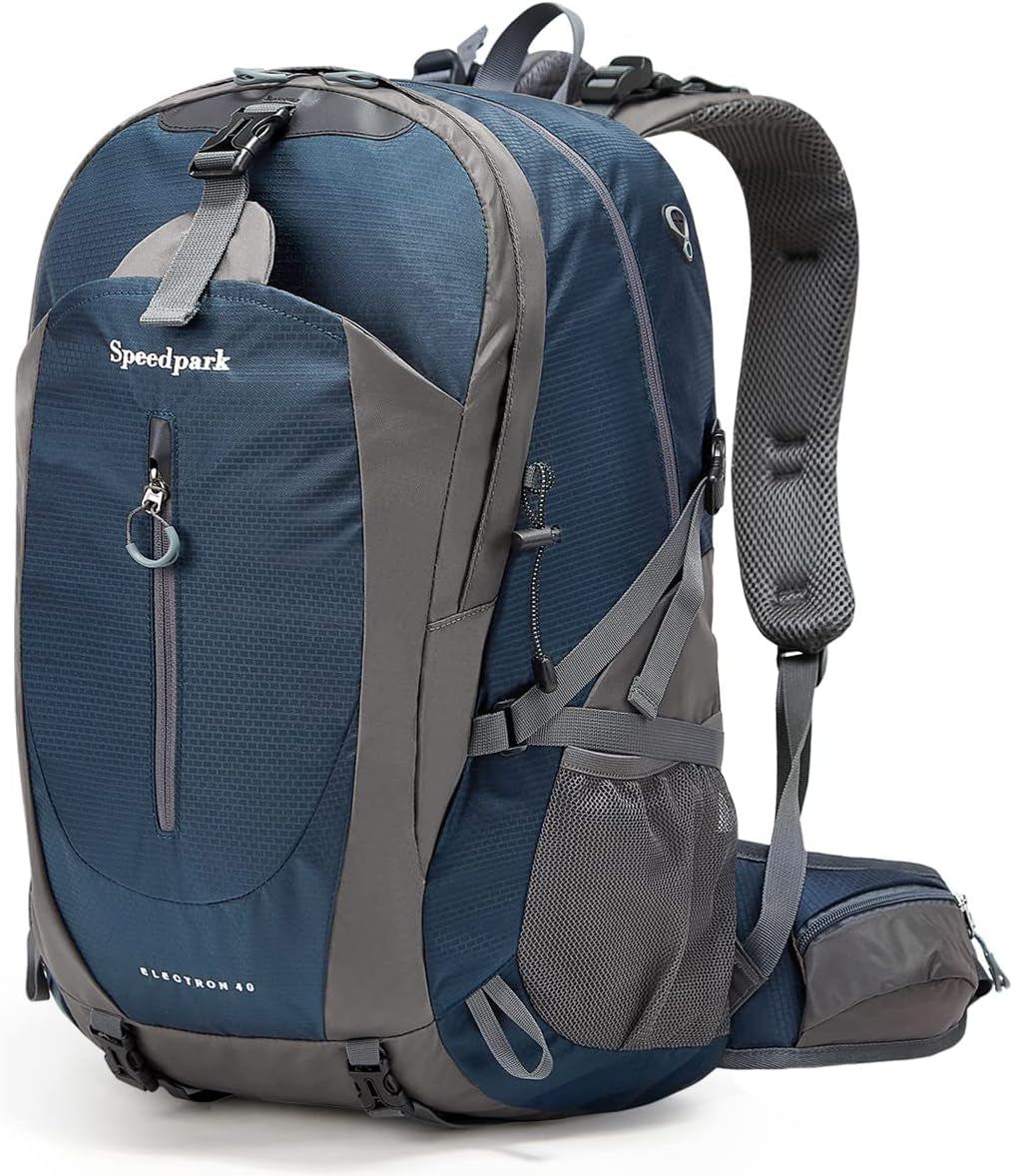 SPEEDPARK 40L Hiking Backpack, Lightweight Camping Daypack with Rain Cover