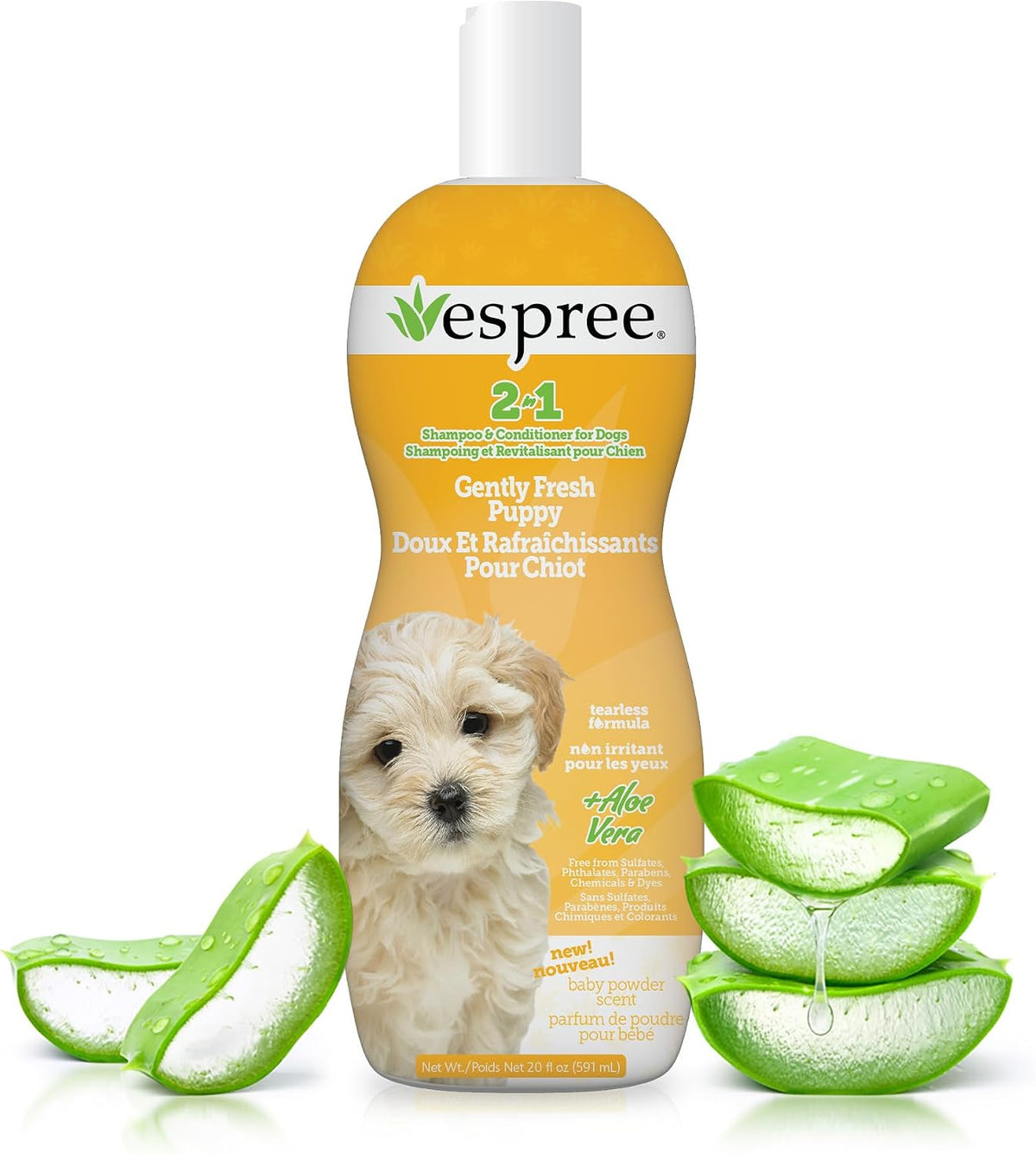 Espree Gentle Fresh Puppy Shampoo & Conditioner, Soft Puppy Shampoo, 20Oz