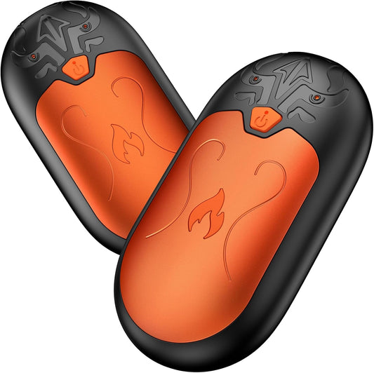 Hand Warmers Rechargeable 2 Pack, 2-In-1 Magnetic Electric Hand Warmer, 3 Heat Settings, up to 24H, USB-C Reusable Portable Pocket Heater for Camping, Hunting, Golf, Skiing, Fishing