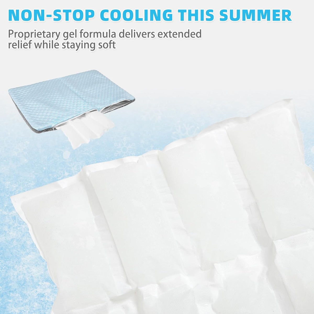 Cat Cooling Mat, Cooling Pad for Dogs Cats with Ice Gel Bag to Stay Clod Longer, Two Sided Soft Kitten Sleeping Bed for Summer, Washable for Crate Kennel, Arc-Chill Cool Fiber Q-MAX >0.45, 16.5X26"