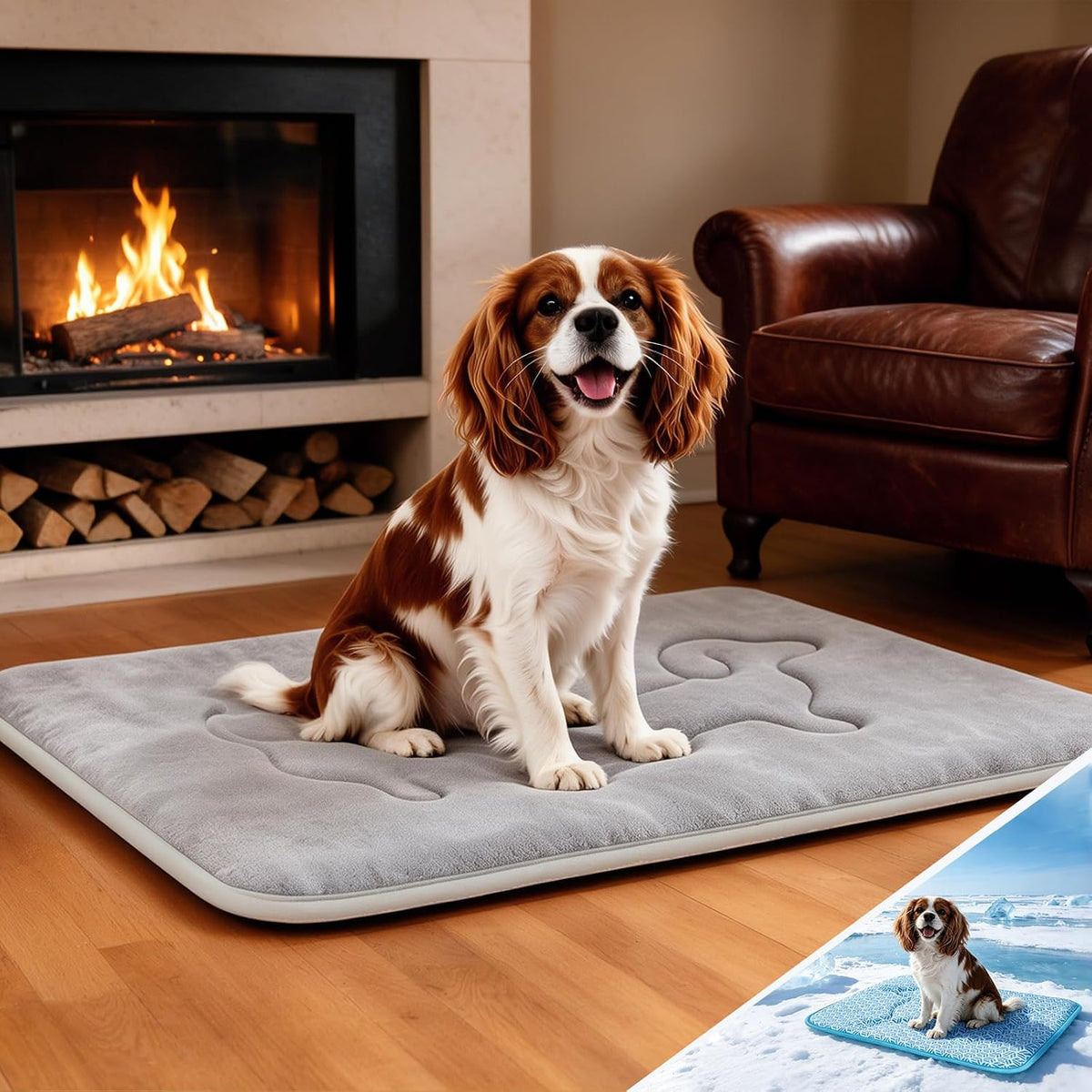 Cooling Mat for Dogs, Short Plush Crate Large Pet Pad Bed Indoor Outdoor XL