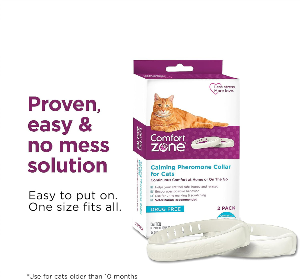 Comfort Zone Cat Calming Collar Savings Pack, 2 30-Day Collars