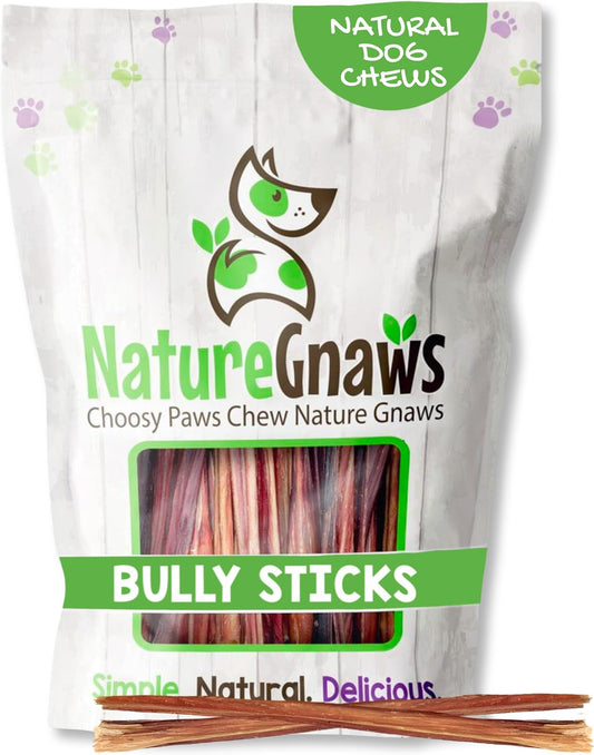 Nature Gnaws Super Skinny Beef Bully Sticks 5-6" 15 Count