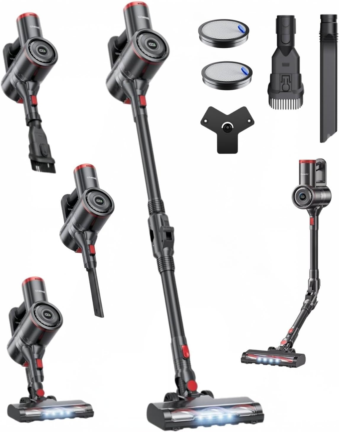 Cordless Vacuum Cleaner 45Kpa 48Min Self-Standing 6-In-1