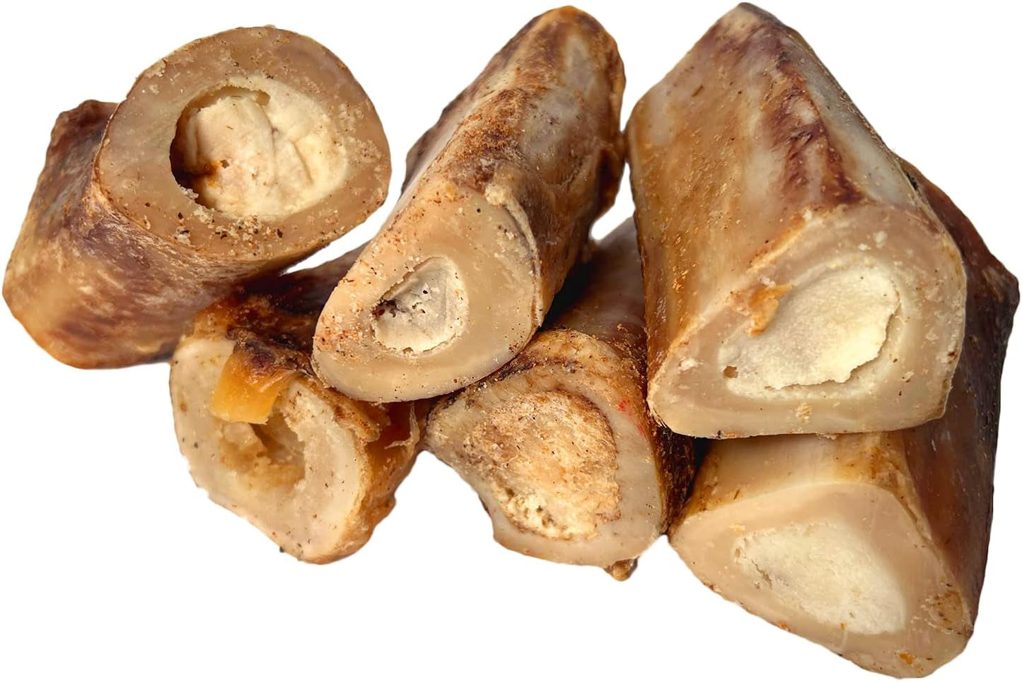 123 Treats Marrow Bones for Dogs - 100% Natural Long Lasting for Aggressive Chewers, Easily Digestible Bone Marrow Dog Treats for Healthy Snacking | (3-4 Inches, 6 Count)