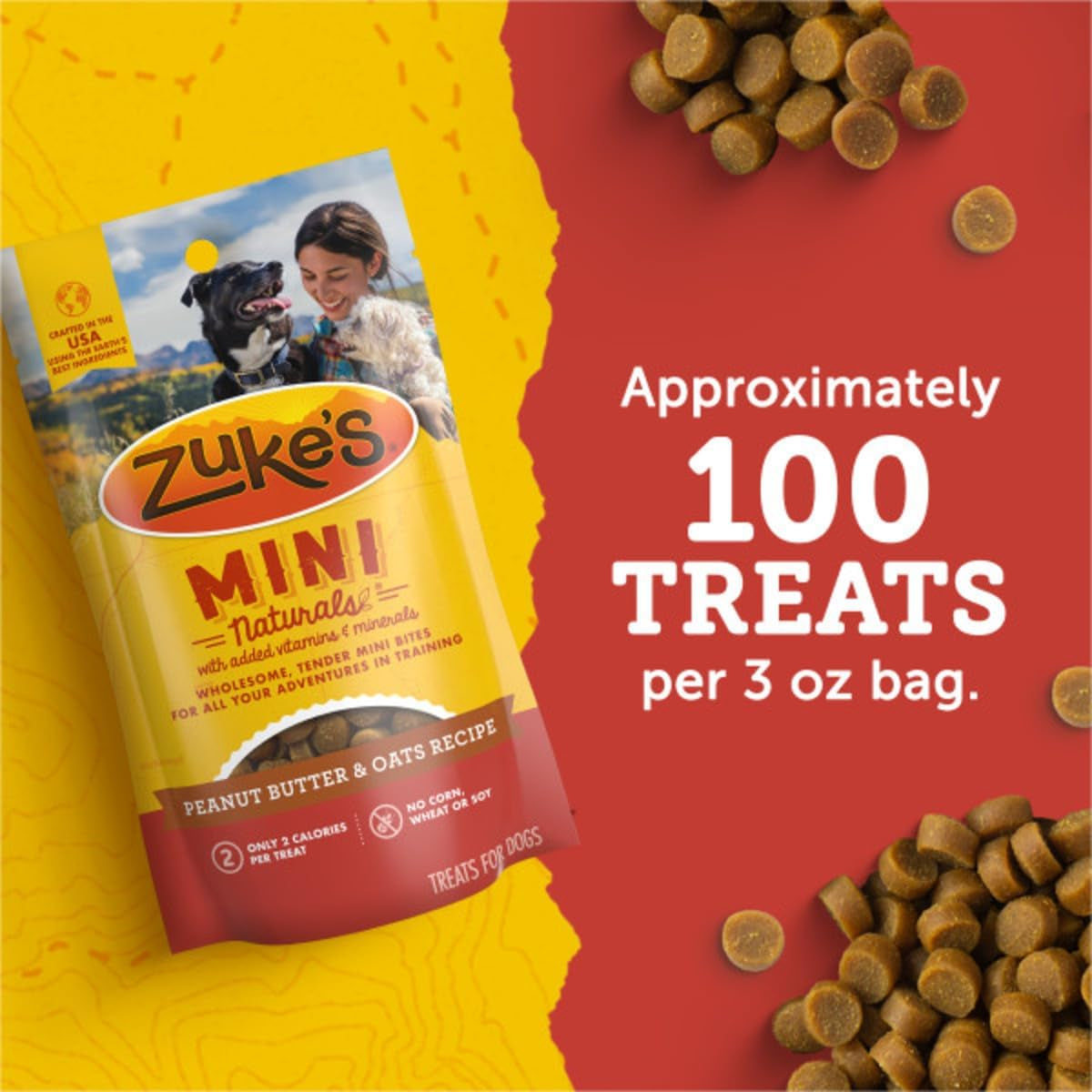 Zuke`S Mini Naturals Dog Treat Peanut Butter 1Lb