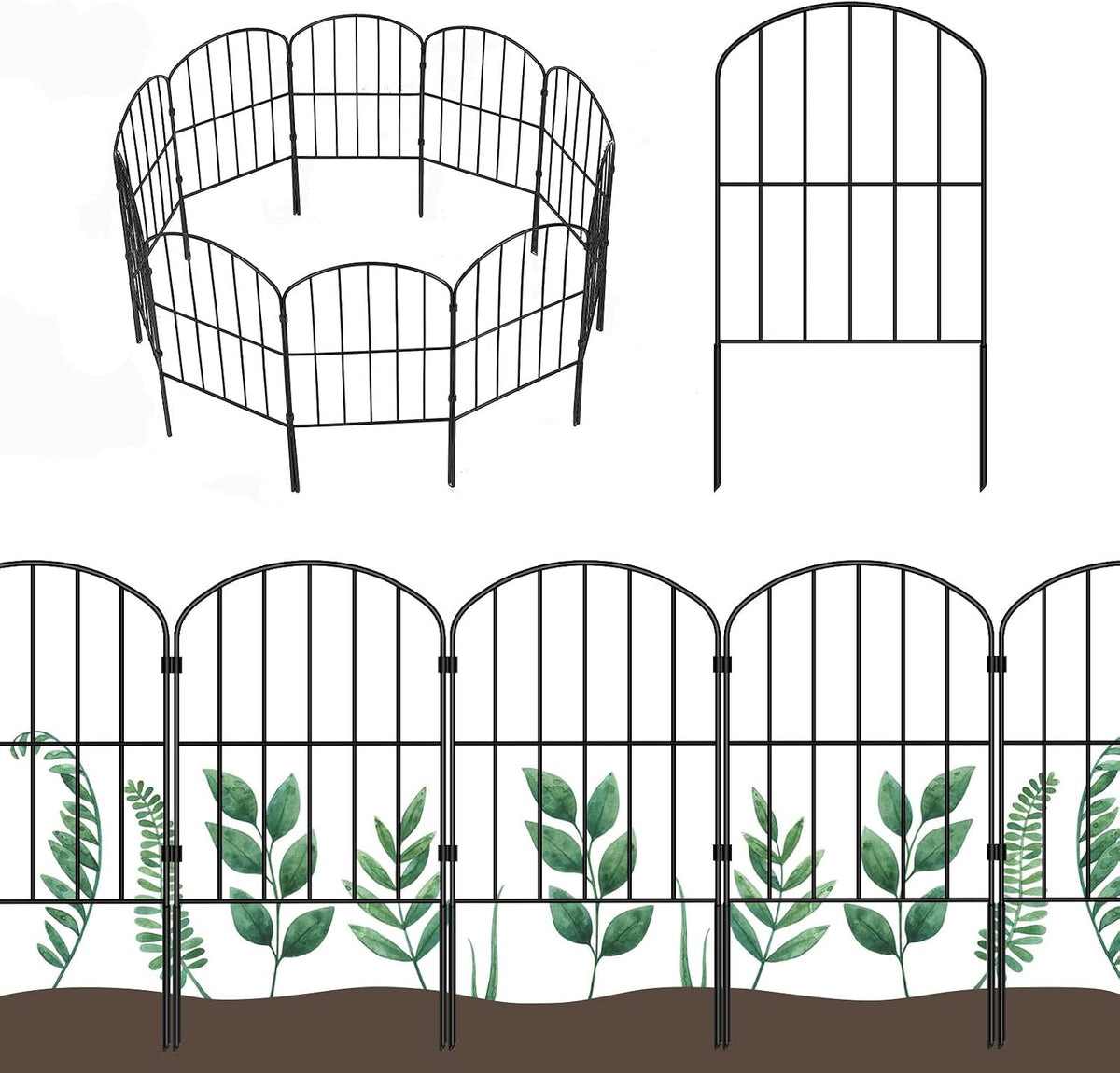Decorative Garden Fence Fencing, 10Ft (L) X 24In (H) Animal Barrier for Dog