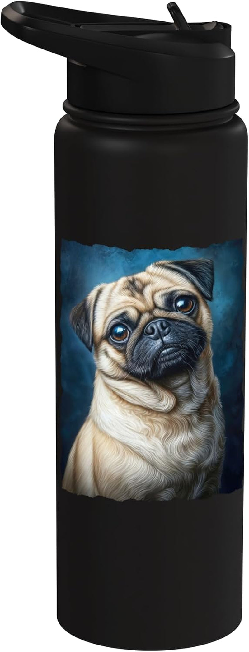 Pug Dog Design for Dog Lover Stainless Steel Insulated Water Bottle