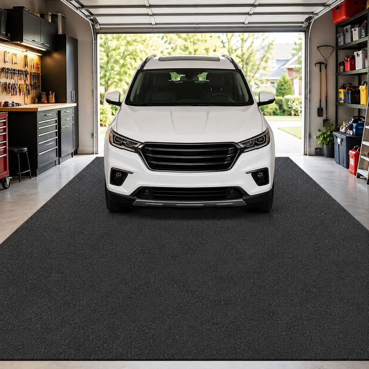8.8 X 22 FT Garage Floor Mat,Oil Spill Resistant Garage Pad,Garage Flooring