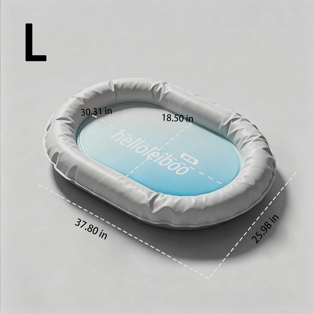 Cooling Mat for Dogs No Freeze Needed Dog Cooling Mat 37.8×26.4In Double-Strength Polymer Gel + PVC Waterproof Fabric Self Cooling Pad for Large Dogs Perfect for Crates, Floor, Beds & Sofas