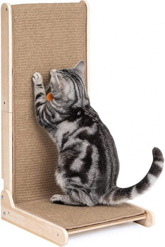 26" Cat Scratcher, L-Shaped Scratch Pad for Wall & Couch, Large
