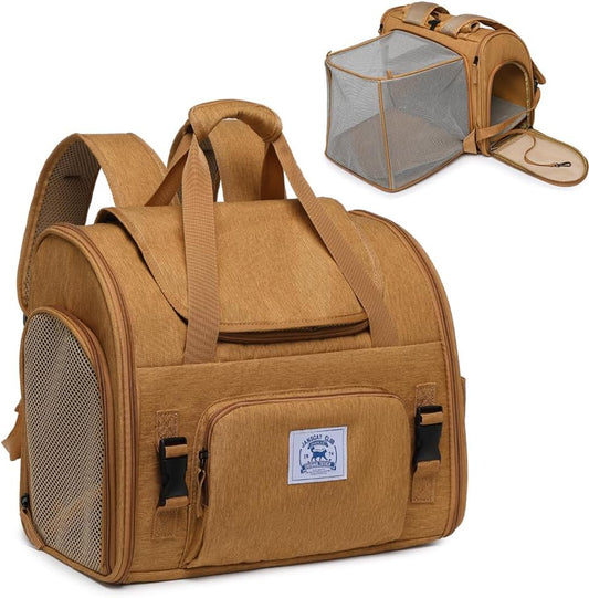Pet Backpack Carrier for Small Dogs Medium Cats, Puppies,Breathable and Collapsible Design, Portable Travel Bag for Bearded Dragon,Rabbit Cage