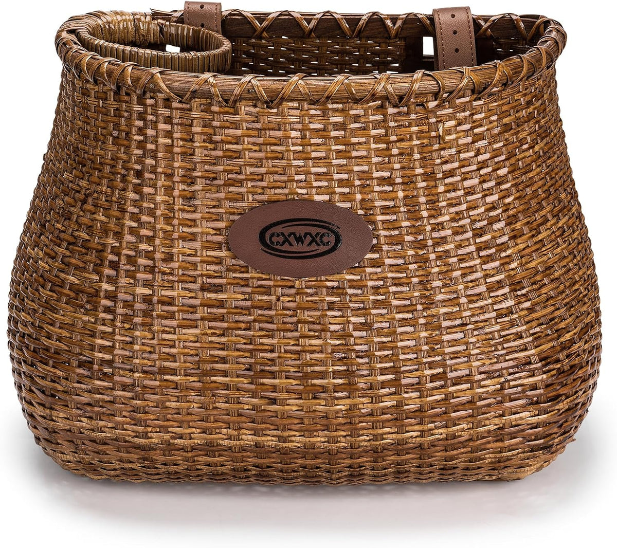 CXWXC Bike Basket - Handmade Rattan Bike Baskets for Girls Women