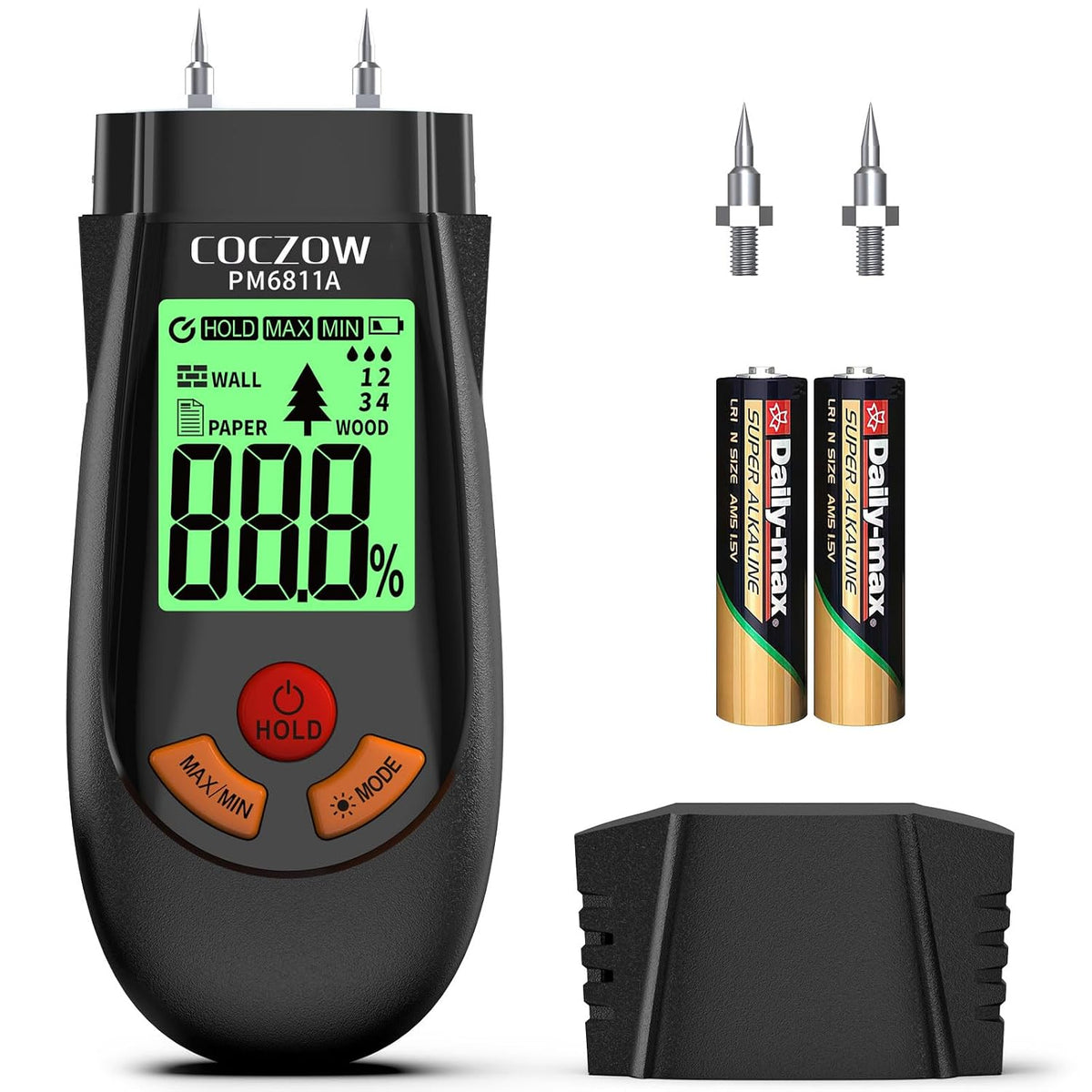 Wood Moisture Meters and Water Leak Detectors Are Suitable for the Rapid Determination of Moisture Content in Various Materials Such as Logs, Paper, Plywood, Plaster Walls, and Flooring Materials.