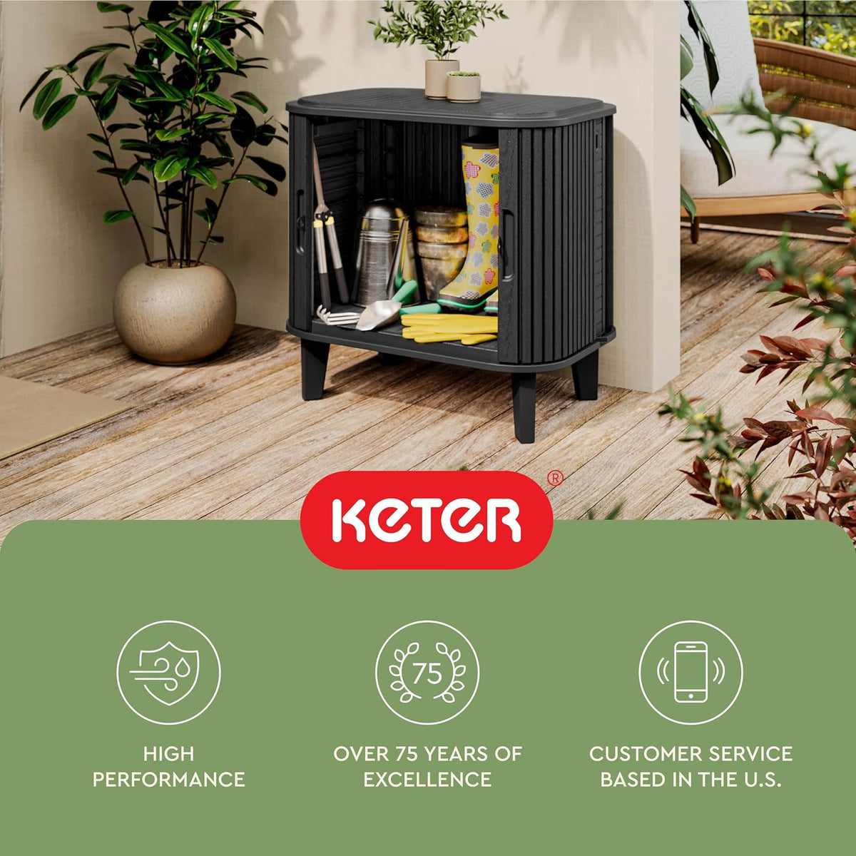 Keter Velo 30 Gallon Outdoor Storage Cabinet