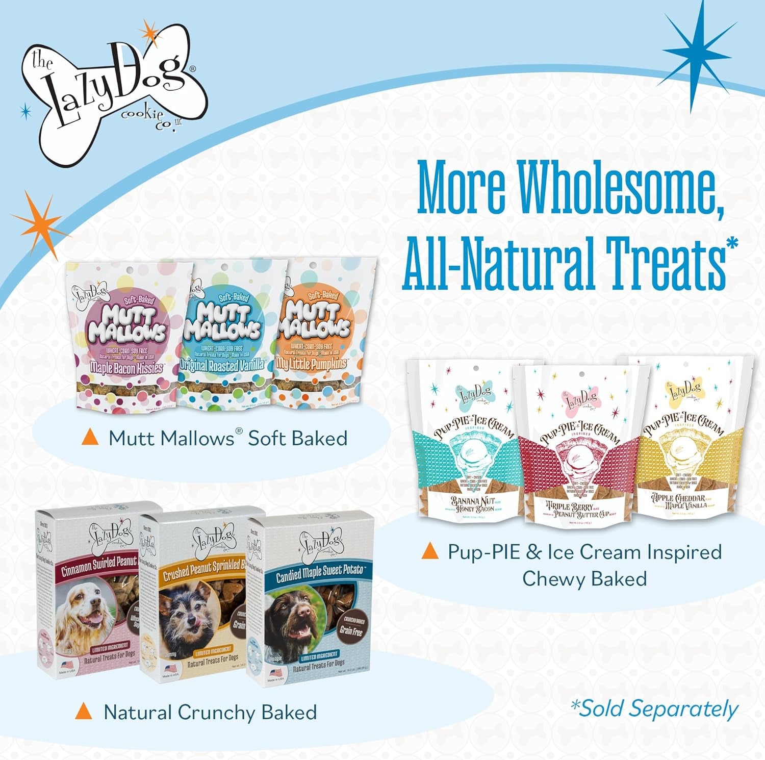 The Lazy Dog Cookie Co. I Ruff You Pup-Pie – All Natural Dog Treat for All Occasions – Healthy Dog Cookies Made in USA – 6" Celebration Pie – Best Natural Treats for Dogs, 5 Oz (Ruff You)
