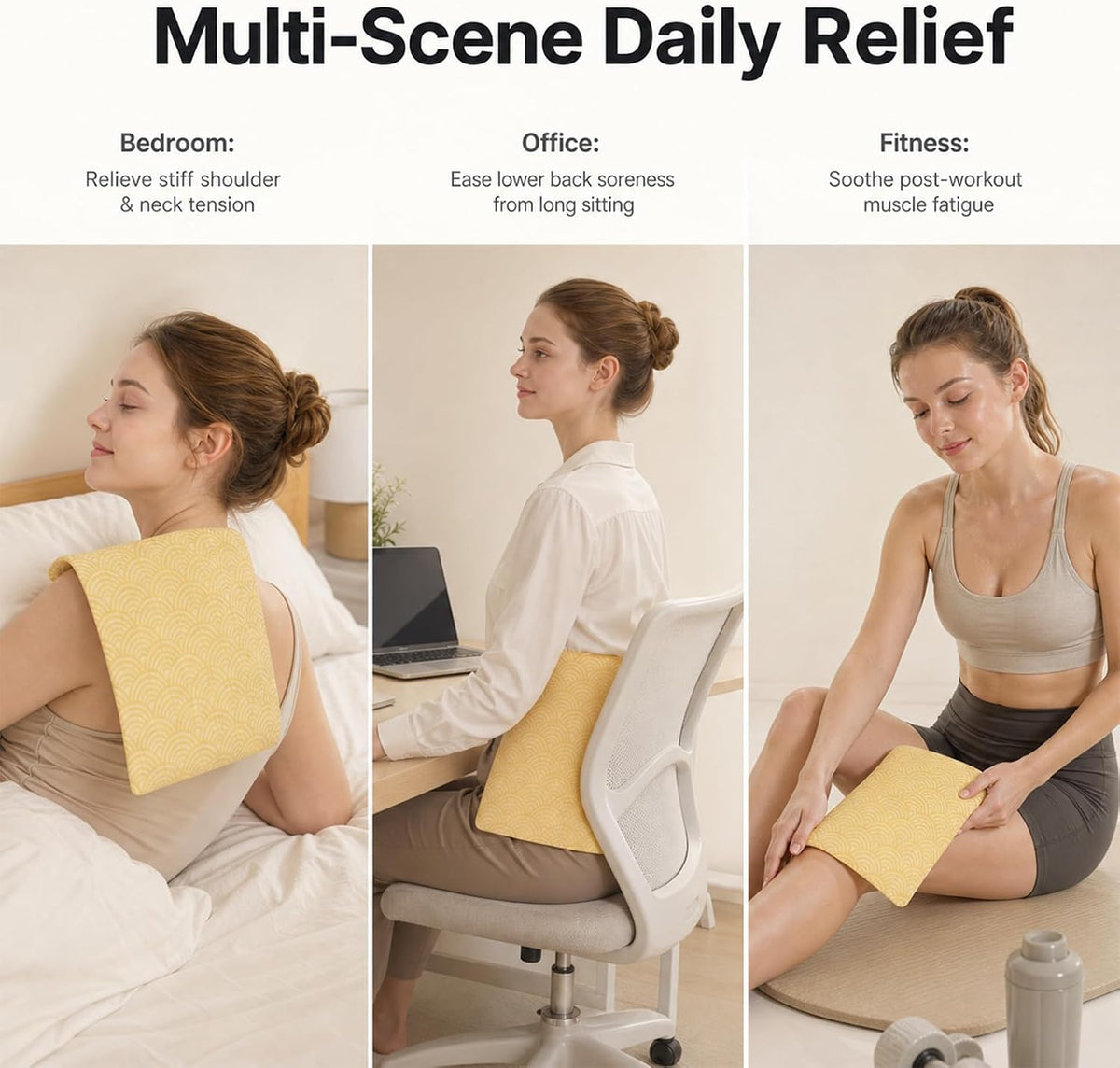 Cooling Gel Pad for Hot Flashes, Night Sweats, Headaches and Muscle Pain, No Refrigeration Needed, Dual-Sided, for Adults, Kids and Pets